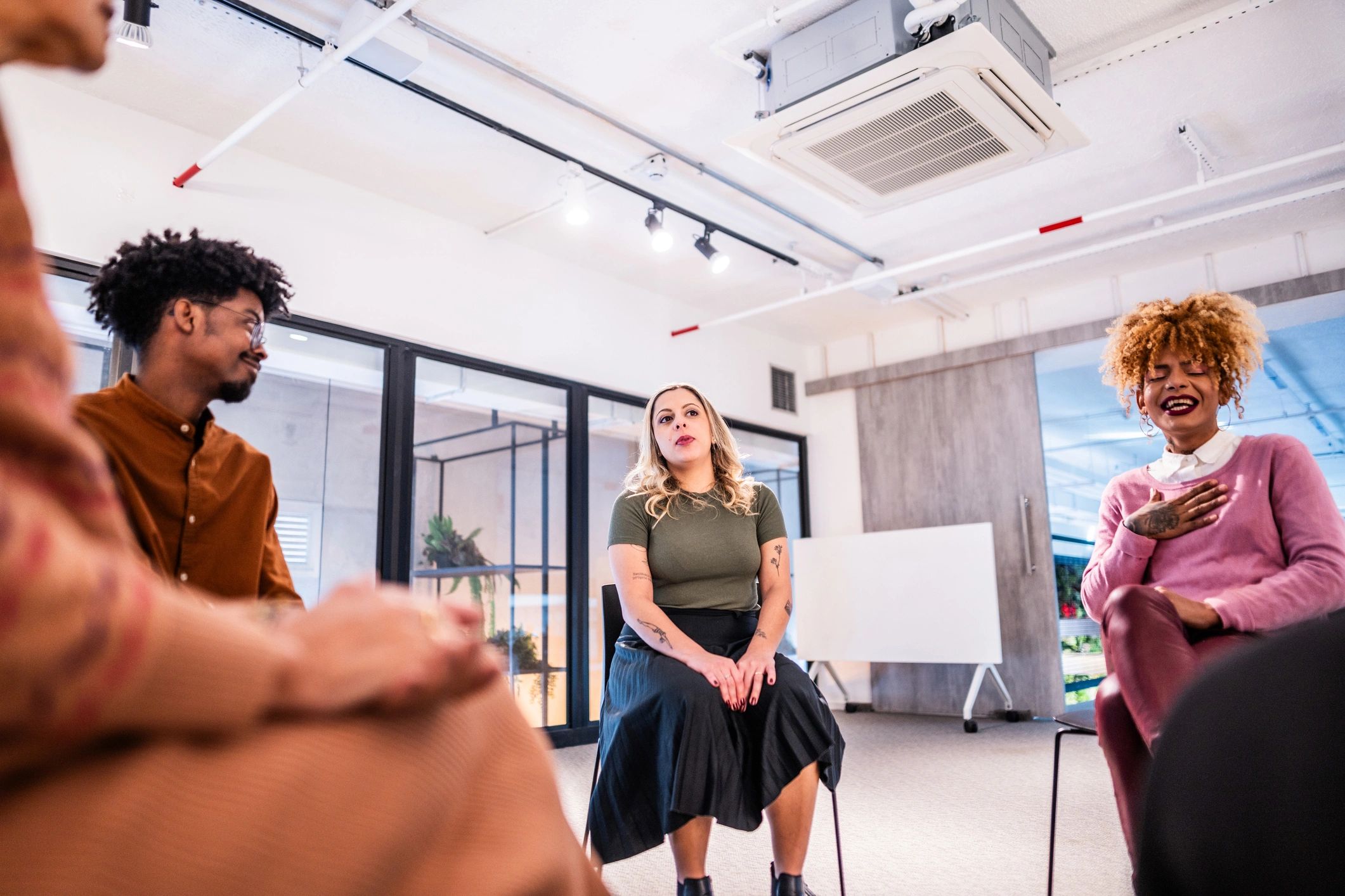 Supportive group discussion in a counseling setting
